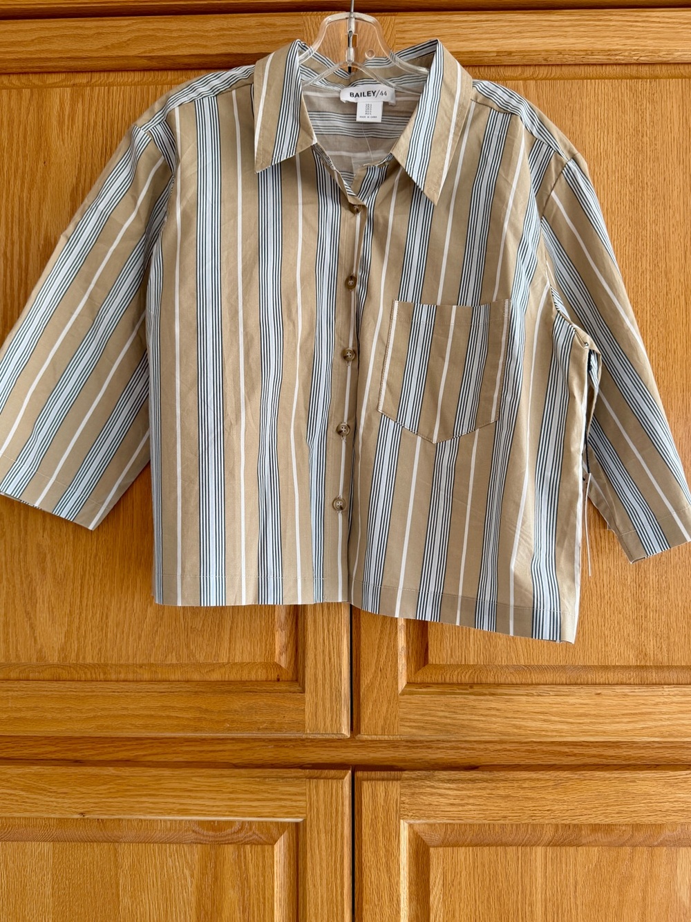 New Bailey 44 Poplin Button Down Shirt Size L